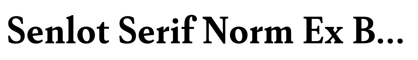 Senlot Serif Norm Ex Bold